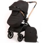 کالسکه کیدیلو مدل D900 دسته دوطرف چهارچرخ 360درجه مشکی با کیف و کاور KIDILO - Image 2