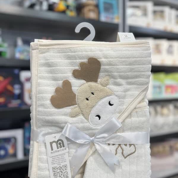 حوله و لیف مادرکر طرح گوزن کرم