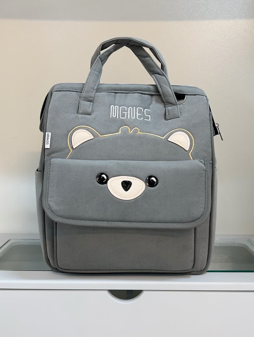 photo_۲۰۲۵-۱۰-۱۰_۱۲-۴۵-۲۱ (2) ساک کوله ای خرسی مگنس طوسی تیره - Image 1