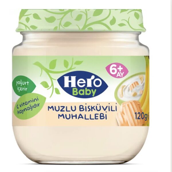 پوره هیرو موز بیسکوئیت ماست